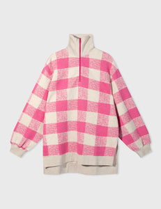 Sudadera Check Pink