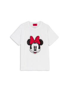 Camiseta Minnie Tachuelas Blanco