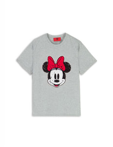 Camiseta Minnie Tachuelas Gris