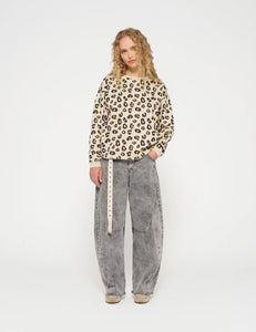 Sudadera Raw Leopard