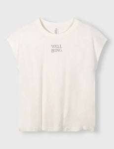 Camiseta Well Being Ecru