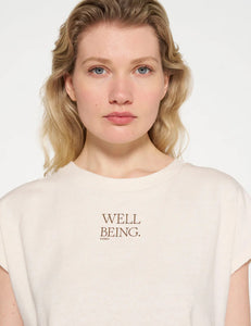 Camiseta Well Being Ecru