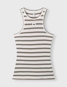 Top Tank Stripes Sage