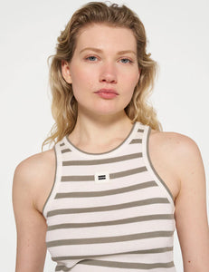 Top Tank Stripes Sage