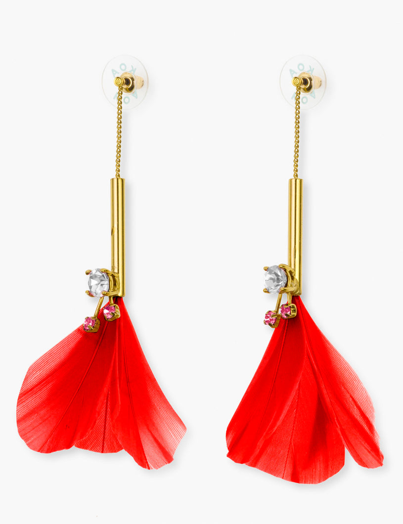 Pendientes Amazonas Rojo