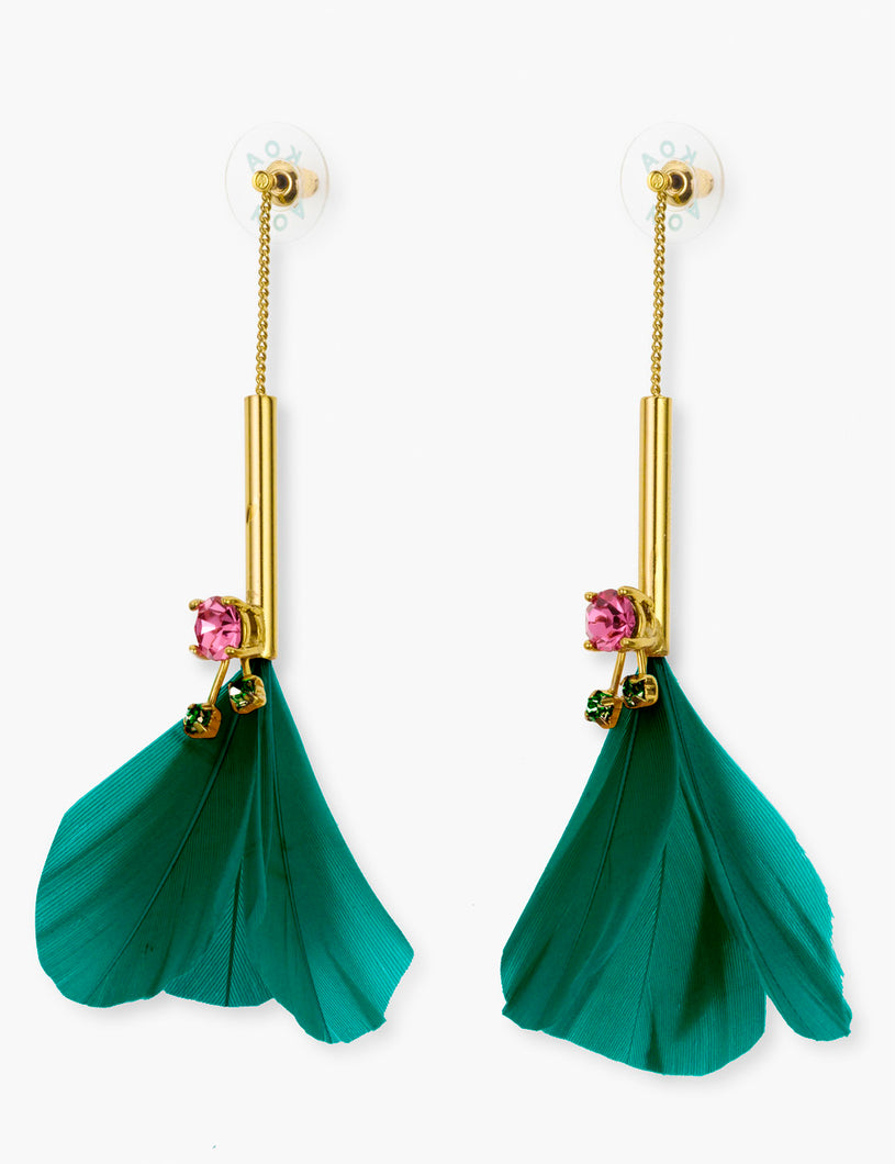 Pendientes Amazonas Verde